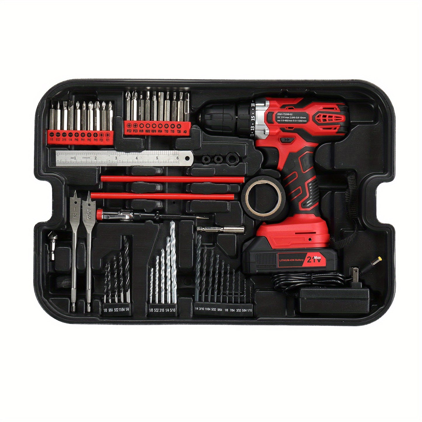 599pcs Home Tool Set Kit, Auto Repair Tool Kit with Rolling Tool Box, Mechanic Tool Sets with Power Drill