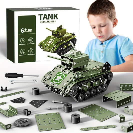 STEM Building Projects Model Army Tank Set - 284pcs STEM Project Building Toys For Kids Ages 8-12, Assembly Science Kit Educational Toys Gift For Kids Boys 7 8 9 10 11 12-16 Years Old