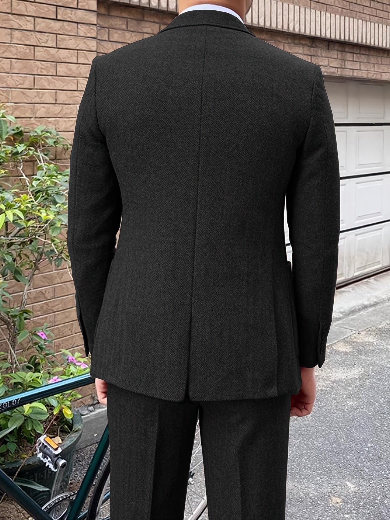 Men's 3 Piece Tweed Suit Wool Blend Herringbone Formal Wedding Party Event Vintage Western Casual Business Workwear Suit