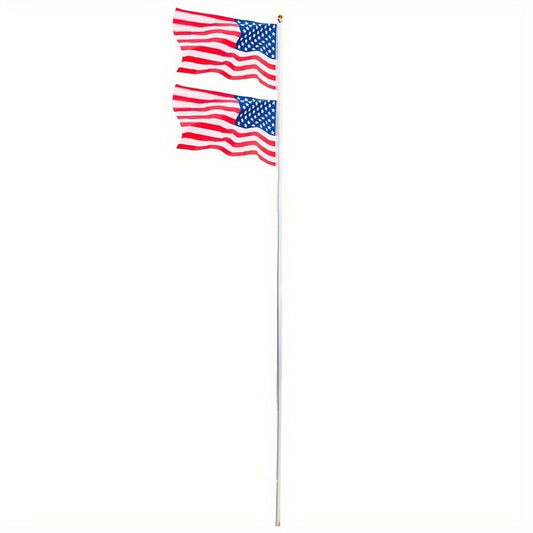 5.1*5.1*600cm Cut Section Flag Pole Aluminum Alloy Adjustable Retractable Yard