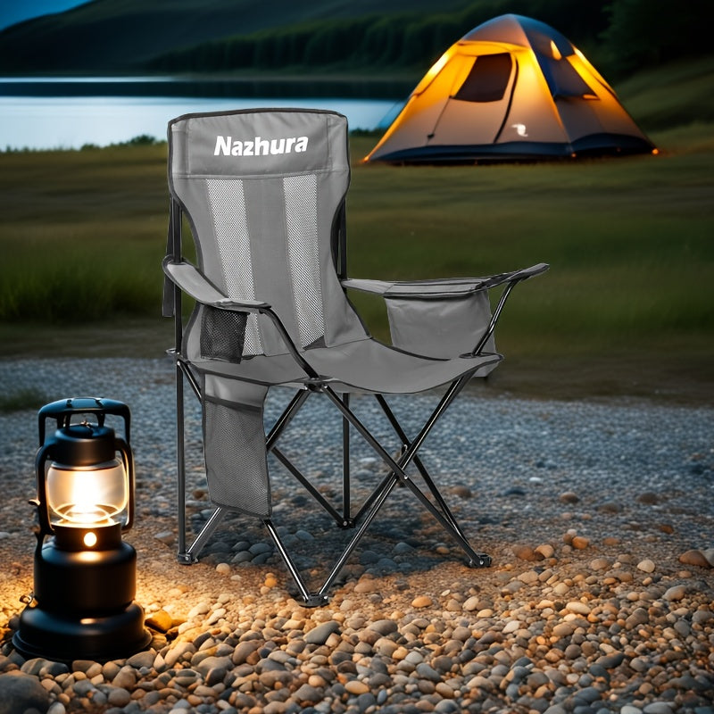 2/4pcs Folding Chair, Camping Chair with a Weight Capacity of 450Lbs, Breathable Mesh Design, Foldable for Easy Carrying. Get Once to Meet The Needs of The Whole Family. Suitable for Camping Trips And Courtyard Use.