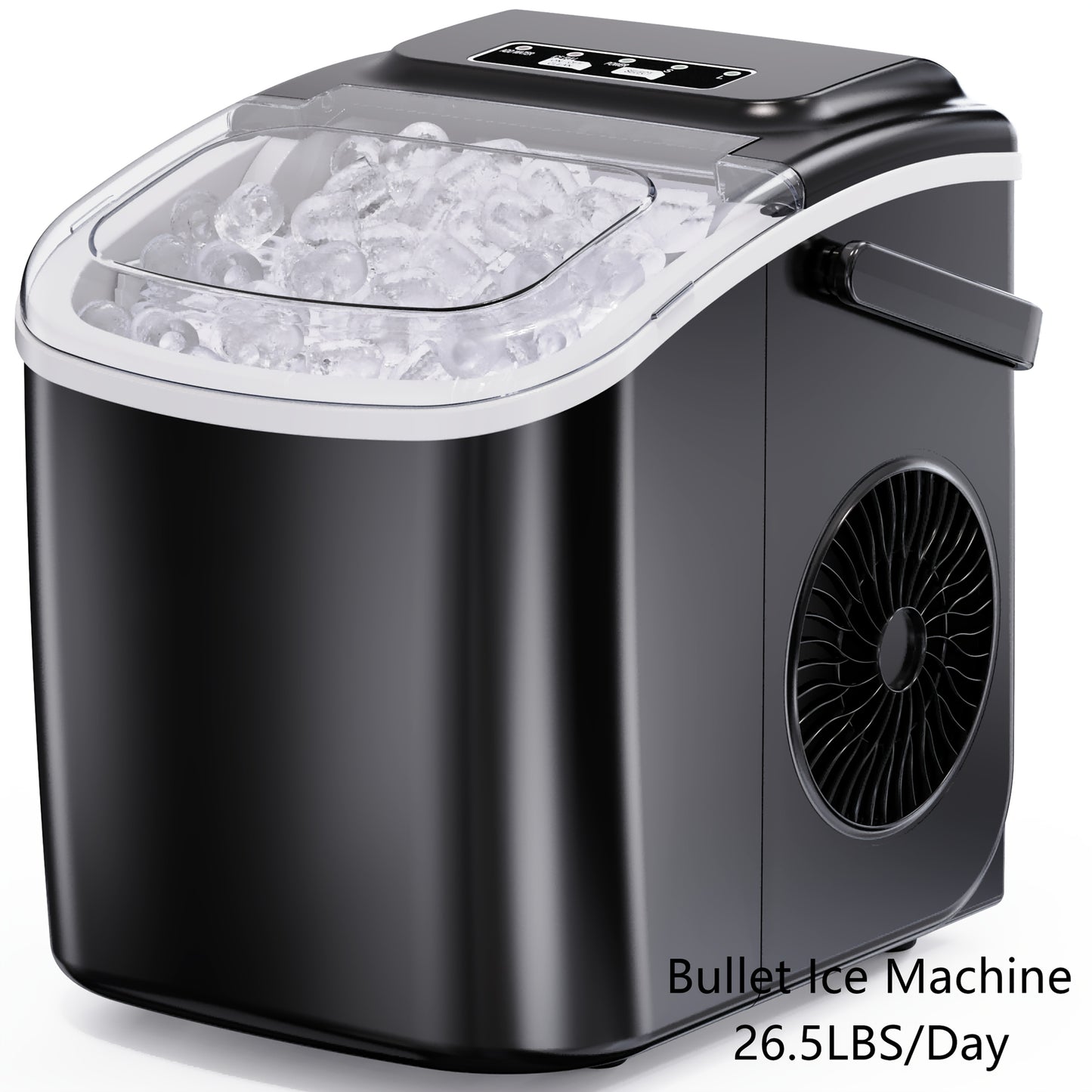 [33/35lb Golden Nugget Ice Maker] 33/35 Pound Golden Nugget Ice Machine And 26 Pound Bullet Ice Machine, Portable Automatic Cleaning Chewing Ice Maker, One Click Operation For Home/kitchen/camping Ice Maker Machine With Baske