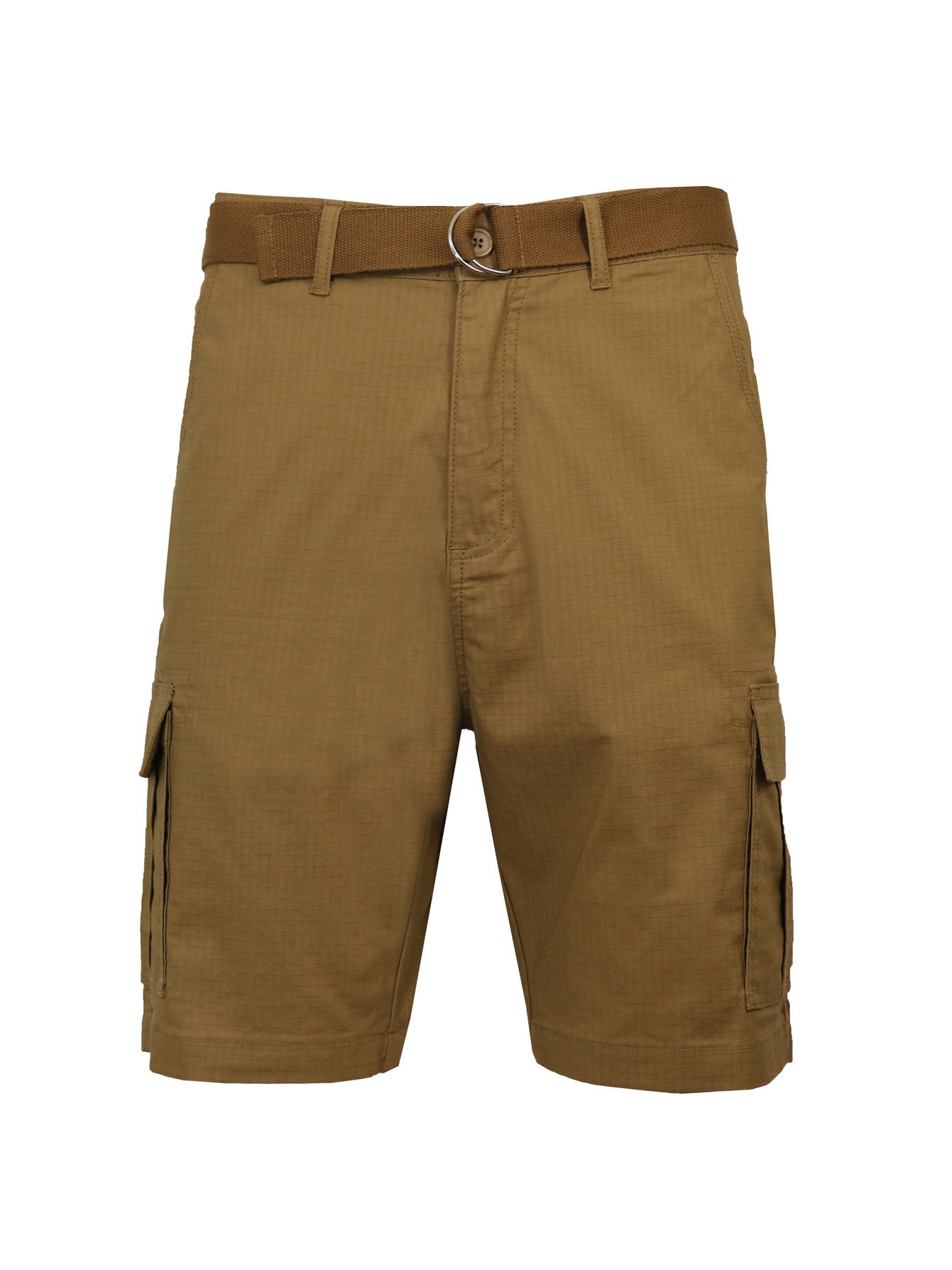3 Pack Men's Cotton Stretch Ripstop Cargo Shorts With Belt