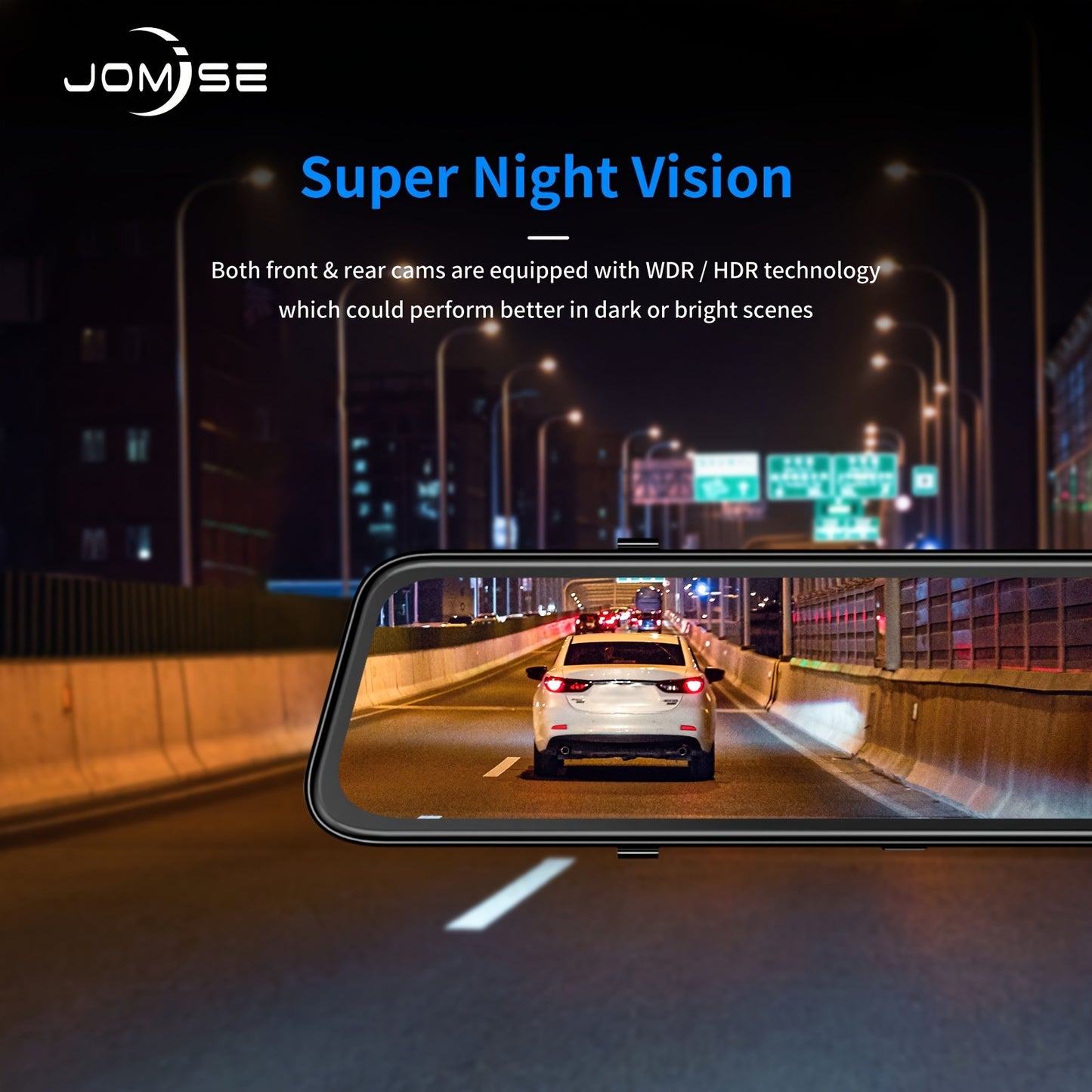 [12" 4K UHD Dash Cam] 4K UHD 12" IPS Touch Screen Mirror Dash Cam | 2160P Front + 1080P Rear Camera, Night Vision, Parking Assistance Lines, 32GB Card Included, Adhesive Mount, USB-C, 12-24V Fit, Vehicle Security Camera