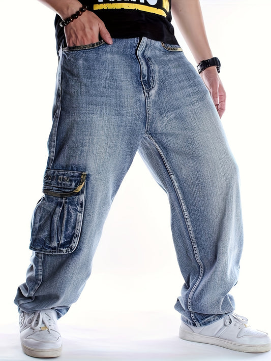 Men's Casual Jeans With American Camouflage Border Pants